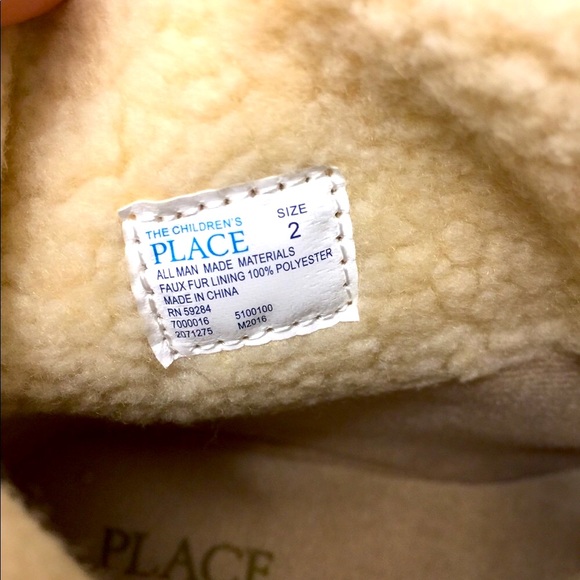 Children's Place Winter Boots & Fashion Gold Glistening Fleece lined NWT sz 2 - Picture 12 of 16